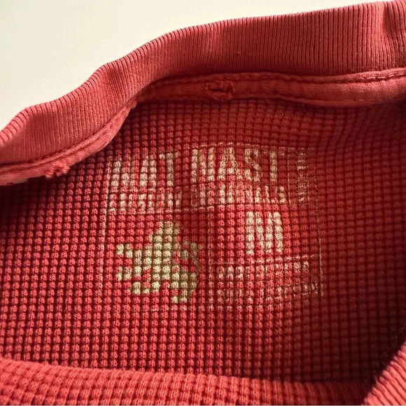 Nat Nast-Thermal-Long Sleeve-Waffle Knit-Pull Over- Burnt Orange-Men’s M - Picture 3 of 14